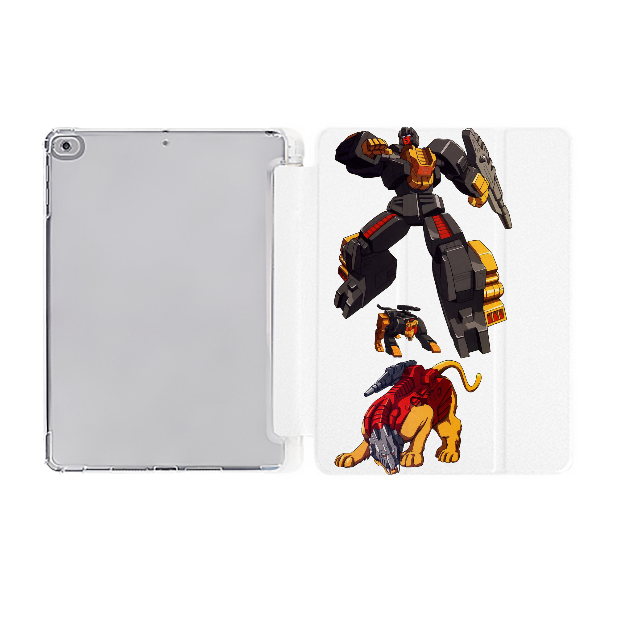 （画像用）  IPad ケース ペン収納付き 三つ折りスタンド PUレザー×シリコン 対応機種9.5/10.5/10.9インチ
